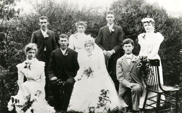 Frank and Augusta Rasch Wedding Party